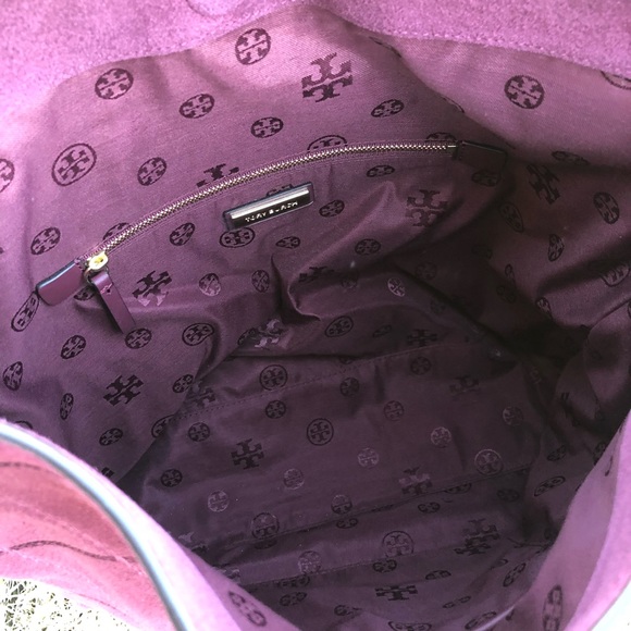 Tory Burch Frida Stitched Suede Shoulder Hobo Bag - Picture 6 of 8